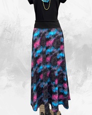 Dámská dlouhá na zem půlkolová úpletová sukně,kouzelná pavoučí síť